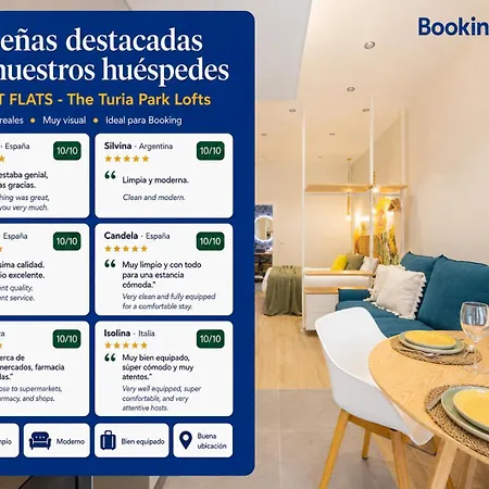 Florit Flats - The Turia Park Lofts - 4guest- Ac And Wifi - Near Zoo Appartement Valencia